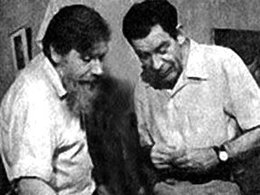 Андрей Синявский и Юлий Даниэль. Кадр из фильма: "Скованные одной цепью"
