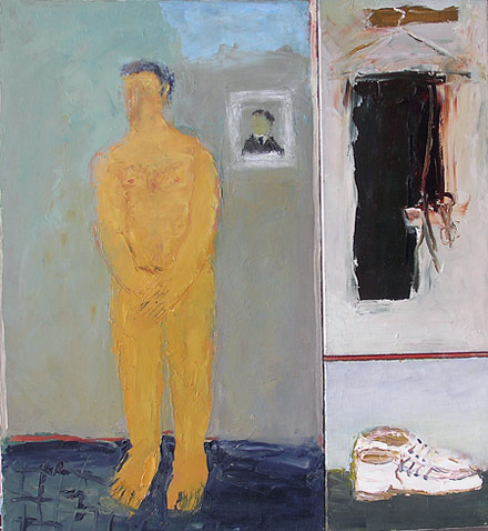 Константин Сутягин. «Большой и маленький человек», х/м, 92х84, 2003