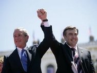 Михаил Саакашвили и Джордж Буш