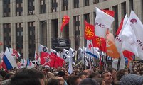 Демонстранты заполнили проспект Сахарова