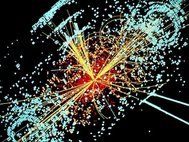Модель появления бозона Хиггса при столкновении двух протонов