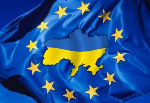 Флаг ЕС и Украины