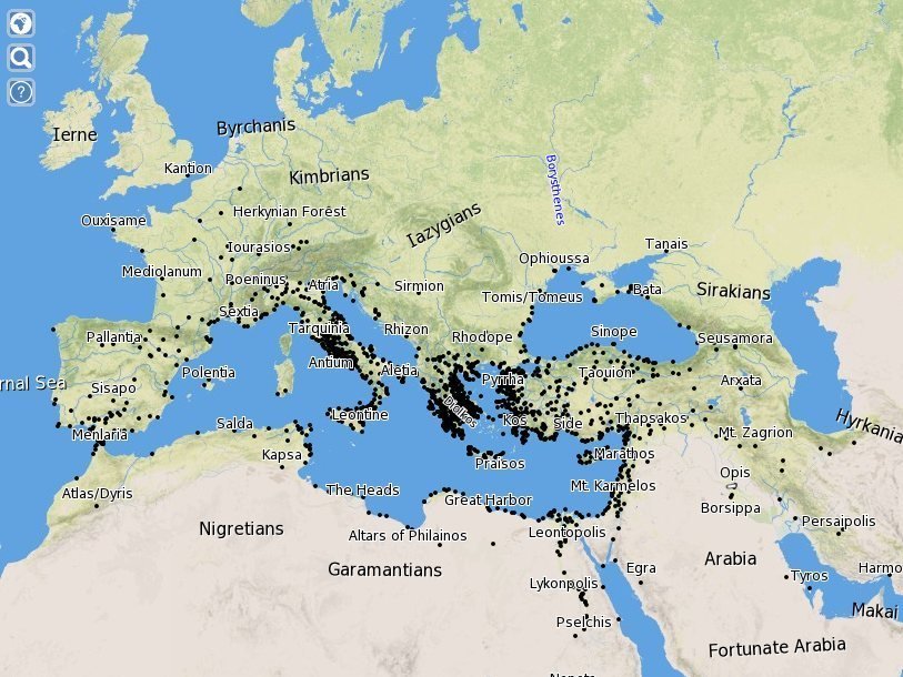 Фрагмент карты «Географии» Страбона
