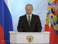 Президент России Владимир Путин в Георгиевском зале Кремля