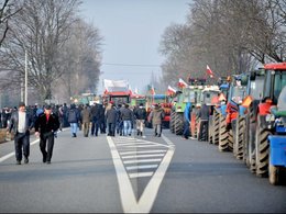 Митинг фермеров в Польше