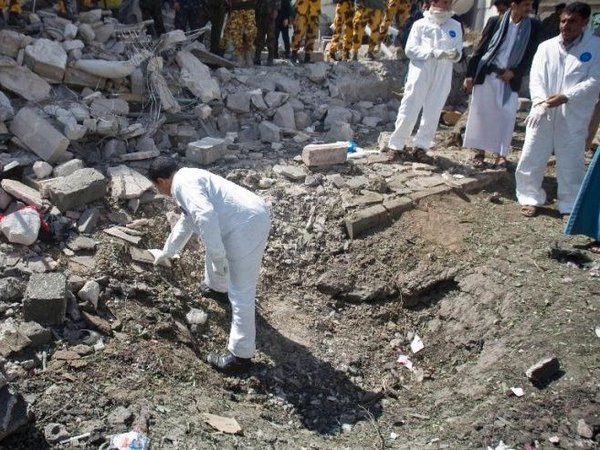 Последствия взрыва в Йемене