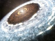 «Линия водяного снега» вокруг молодой звезды V883 Orionis: взгляд художника