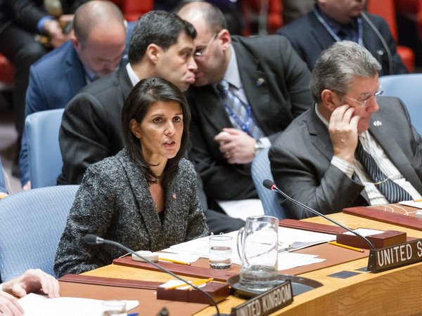 Никки Хейли выступает в Совете безопасности ООН
