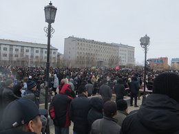 Митинг в Якутии против мигрантов