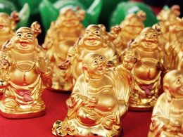 Китайские позолоченные статуэтки Будды