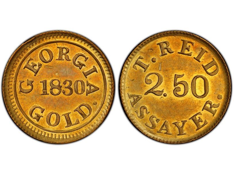 Монета Рида номиналом 2,5 доллара