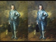 «Мальчик в голубом» Томаса Гейнсборо до и после реставрации
