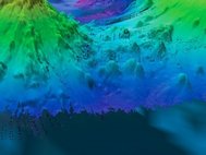 Сонарное изображение подводной горы