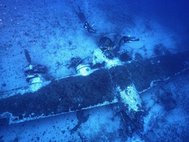 Затонувший в Средиземном море американский бомбардировщик